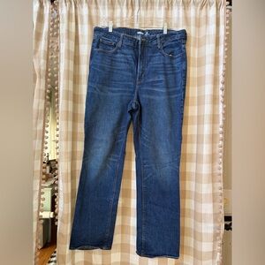 Old Navy Women's Straight-Leg Jeans in Deep Blue Denim